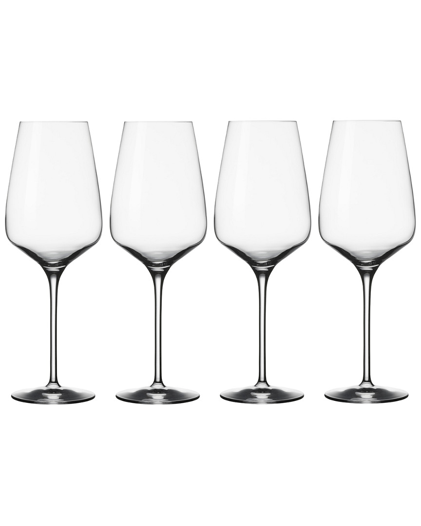 Villeroy & Boch Voice Basic White Wine Glasses, Set Of 4 In Clear