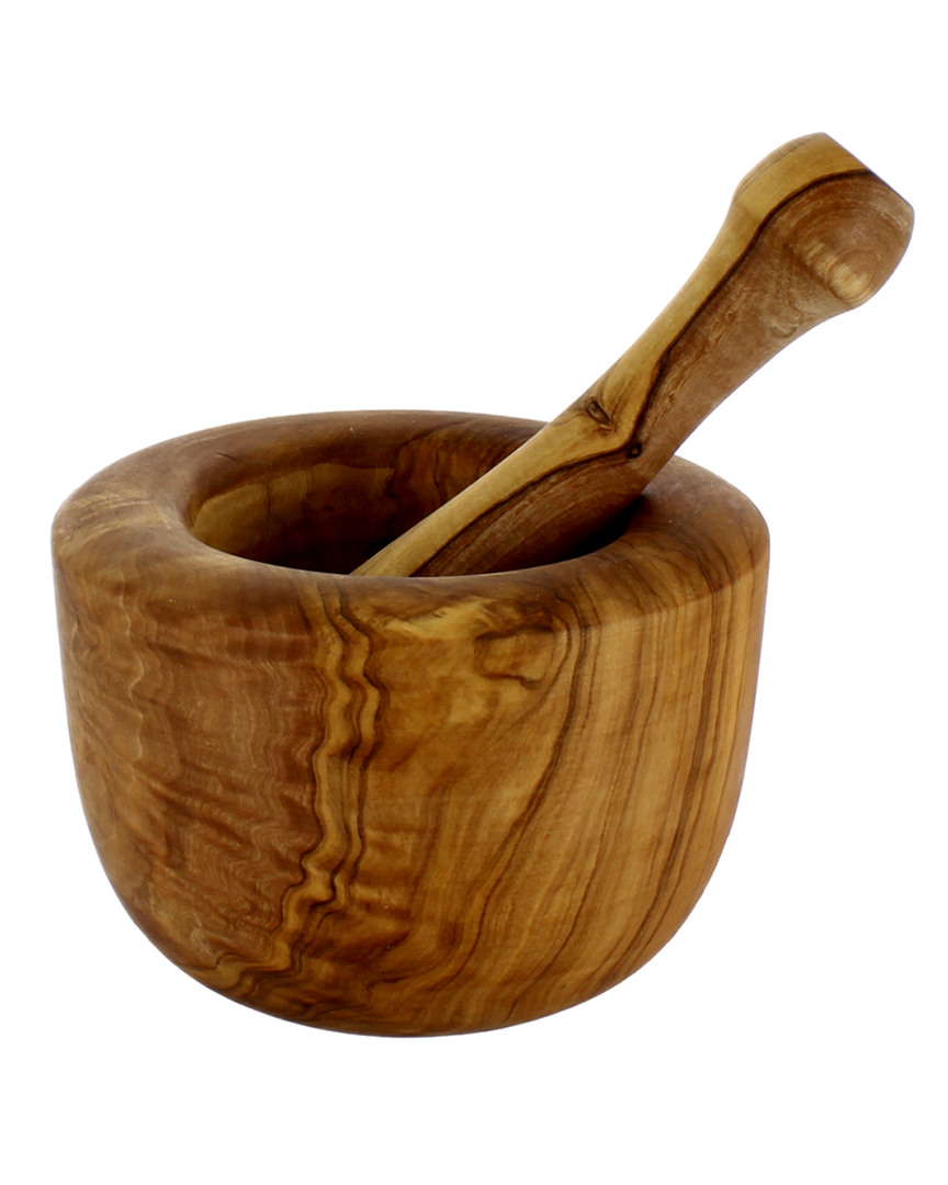Shop French Home Handcrafted Wood Pestle & Mortar