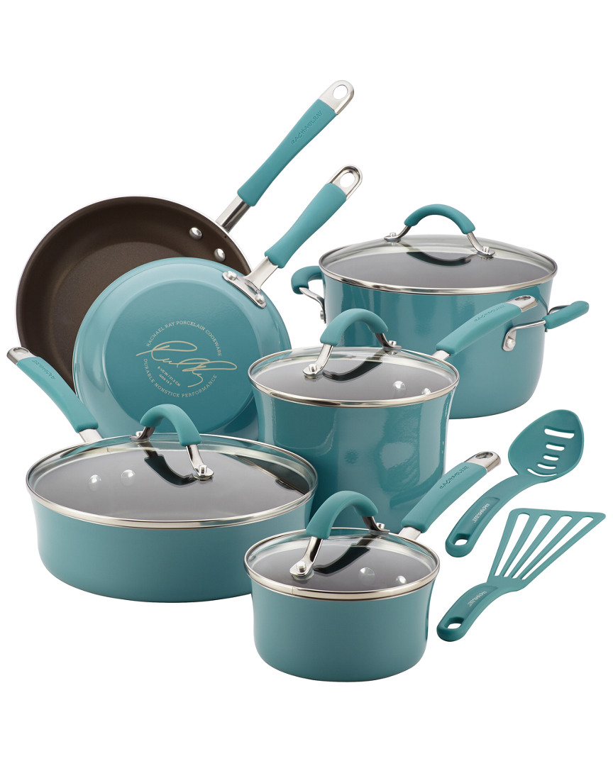 Rachael Ray Cucina Porcelain Aluminum 12pc Cookware Set