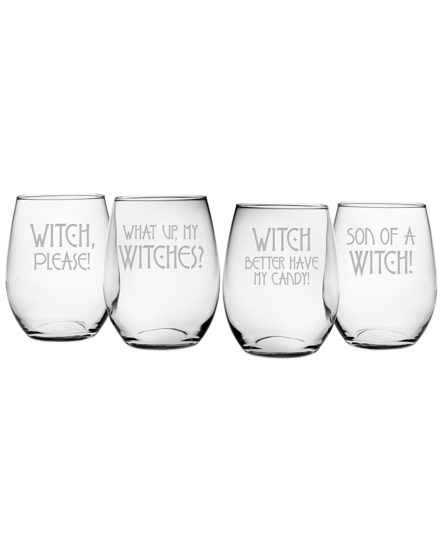 Susquehanna Glass Set Of 4 Witch Please Glasses