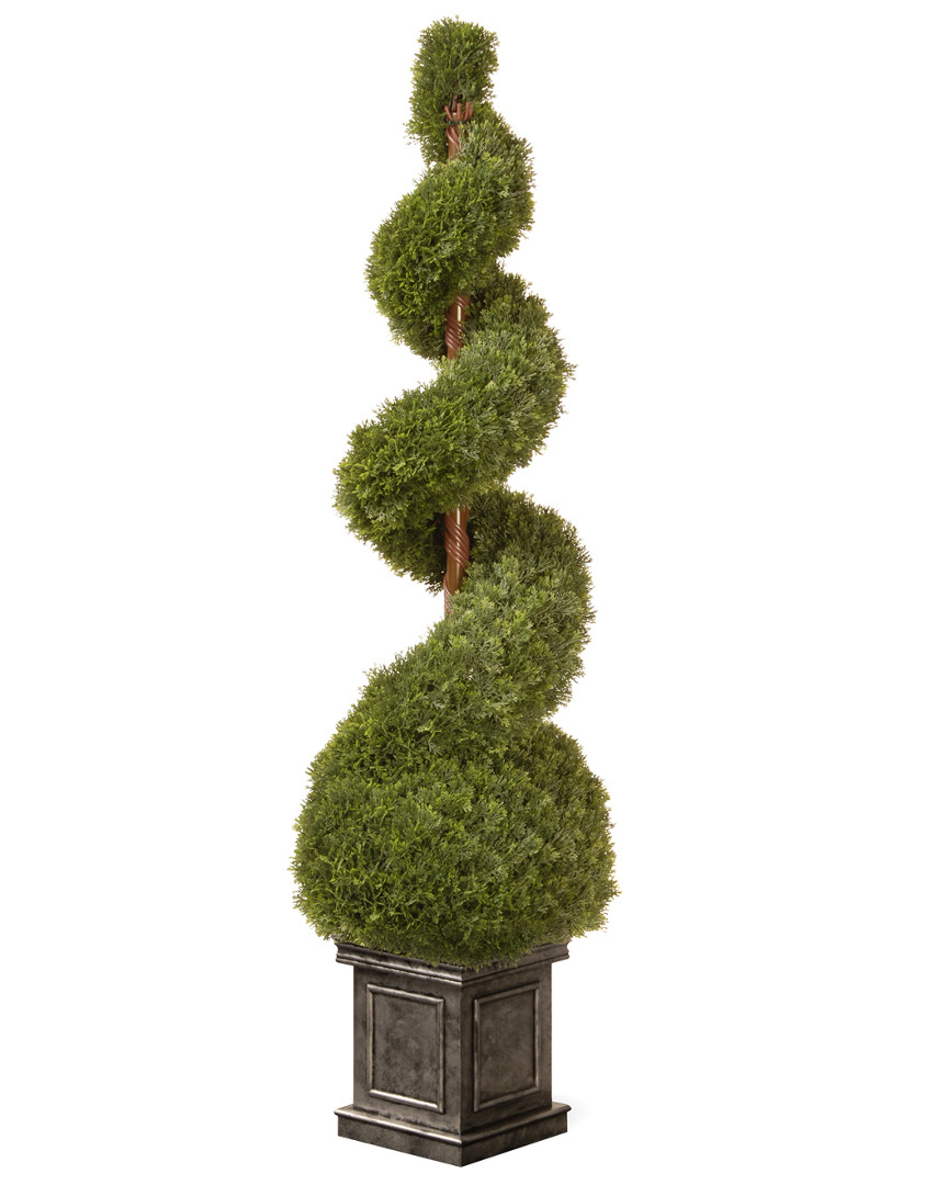 National Tree Company National Tree 48in Cedar Spiral Tree & Ball In Pot