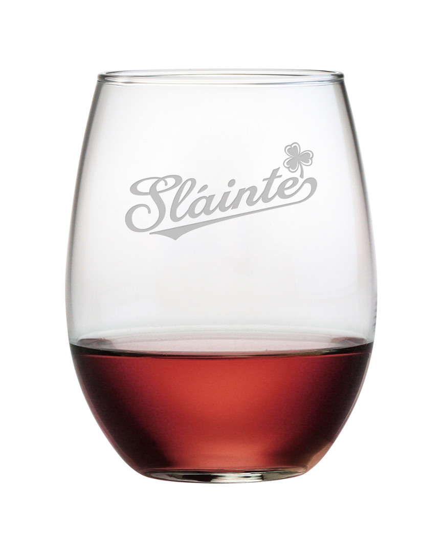 Susquehanna Slainte Set Of 4 21oz Stemless Wine Glasses