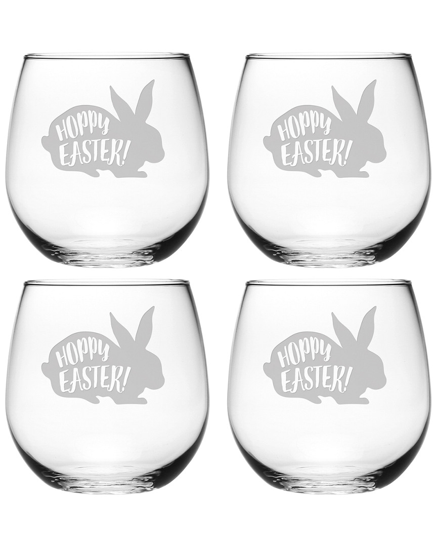 Susquehanna Hoppy Easter Stemless Wine (set Of 4)