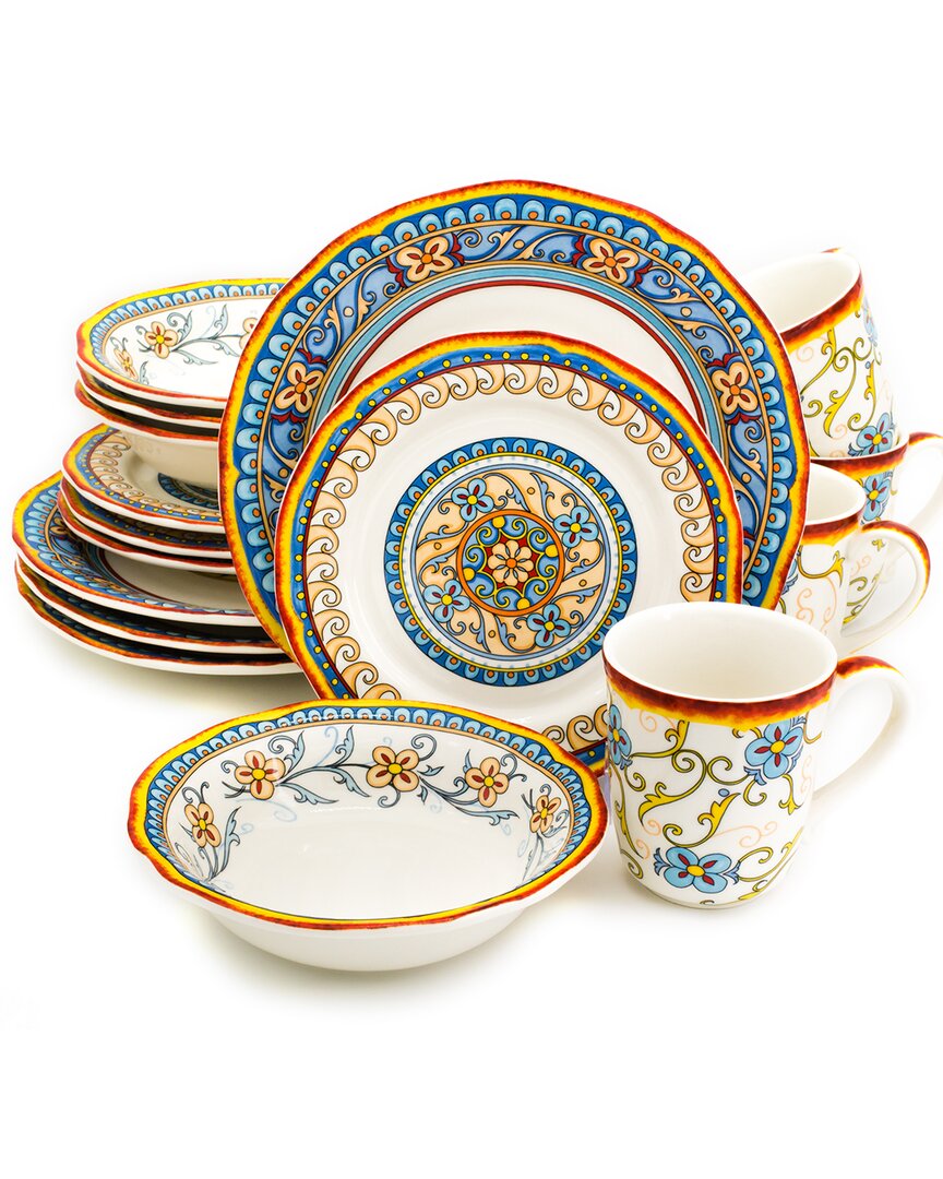 Shop Euro Ceramica Duomo 16pc Dinnerware Set In Multicolor