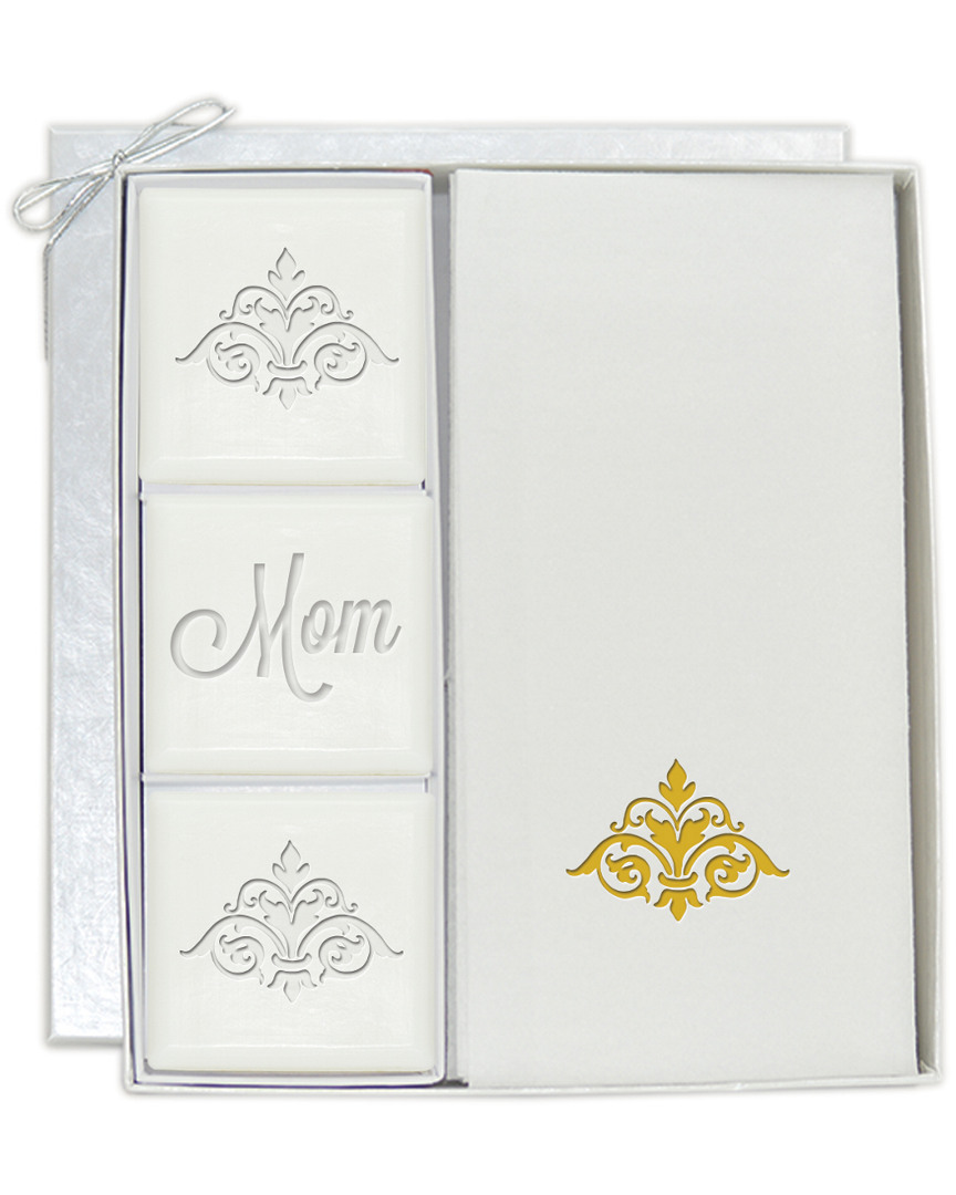 Carved Solutions Damask Mom Soap And Towel Set