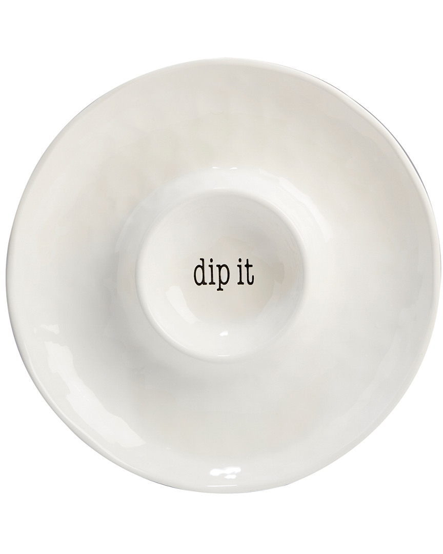 Certified International Just Words Chip & Dip Plate