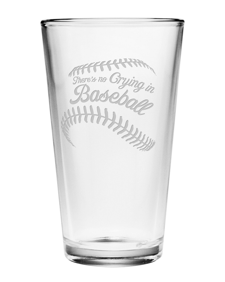 Susquehanna Glass Set Of Four No Crying In Baseball Pint Glasses