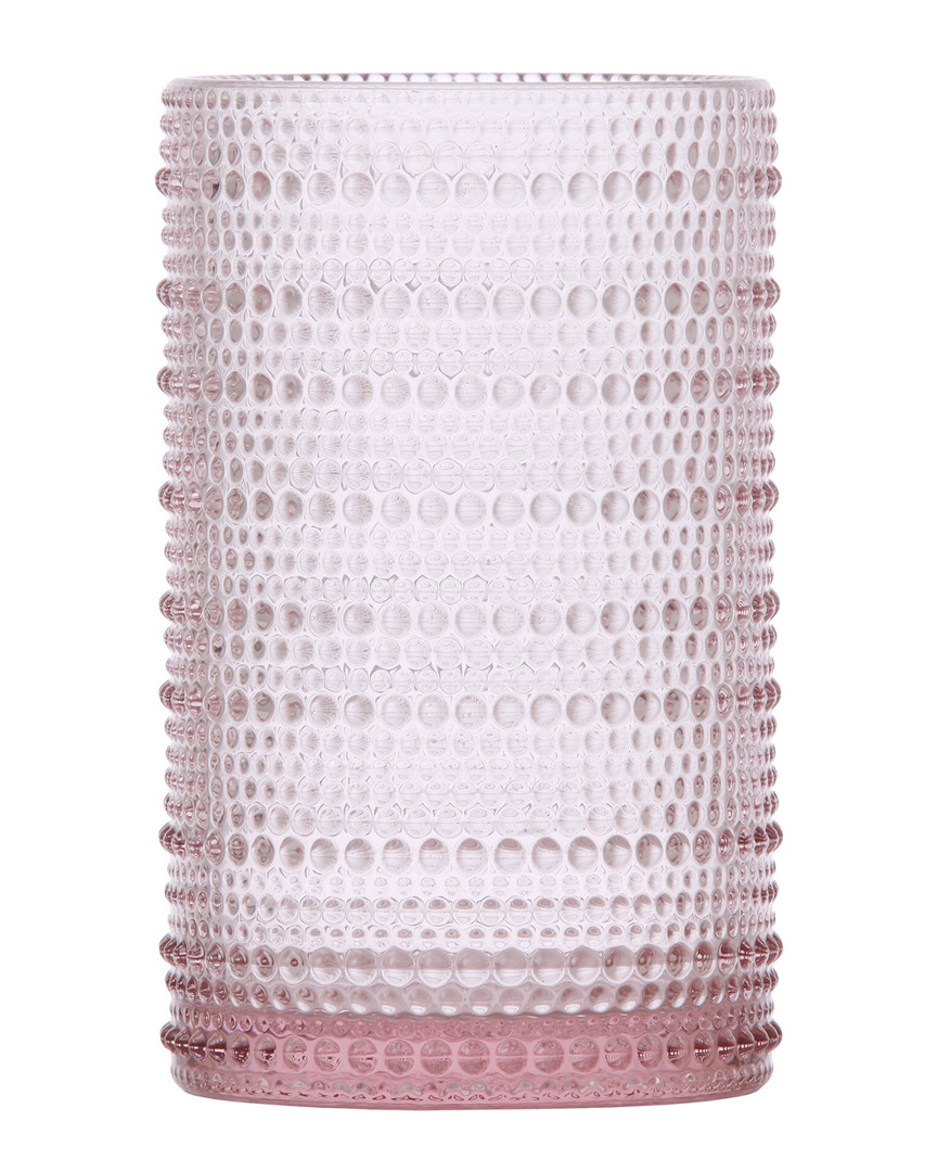 Shop Fortessa Set Of 6 Jupiter Pink 13oz Iced Beverage Glasses