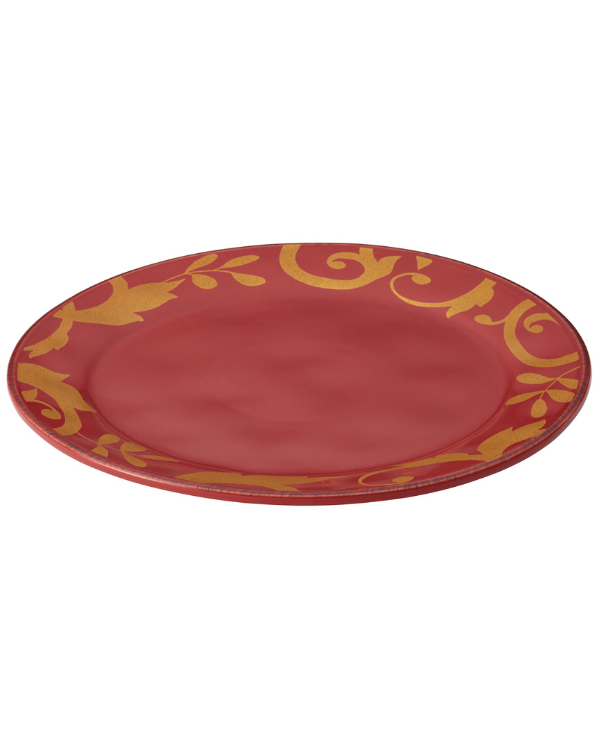 Rachael Ray Gold Scroll 12.1in Round Platter