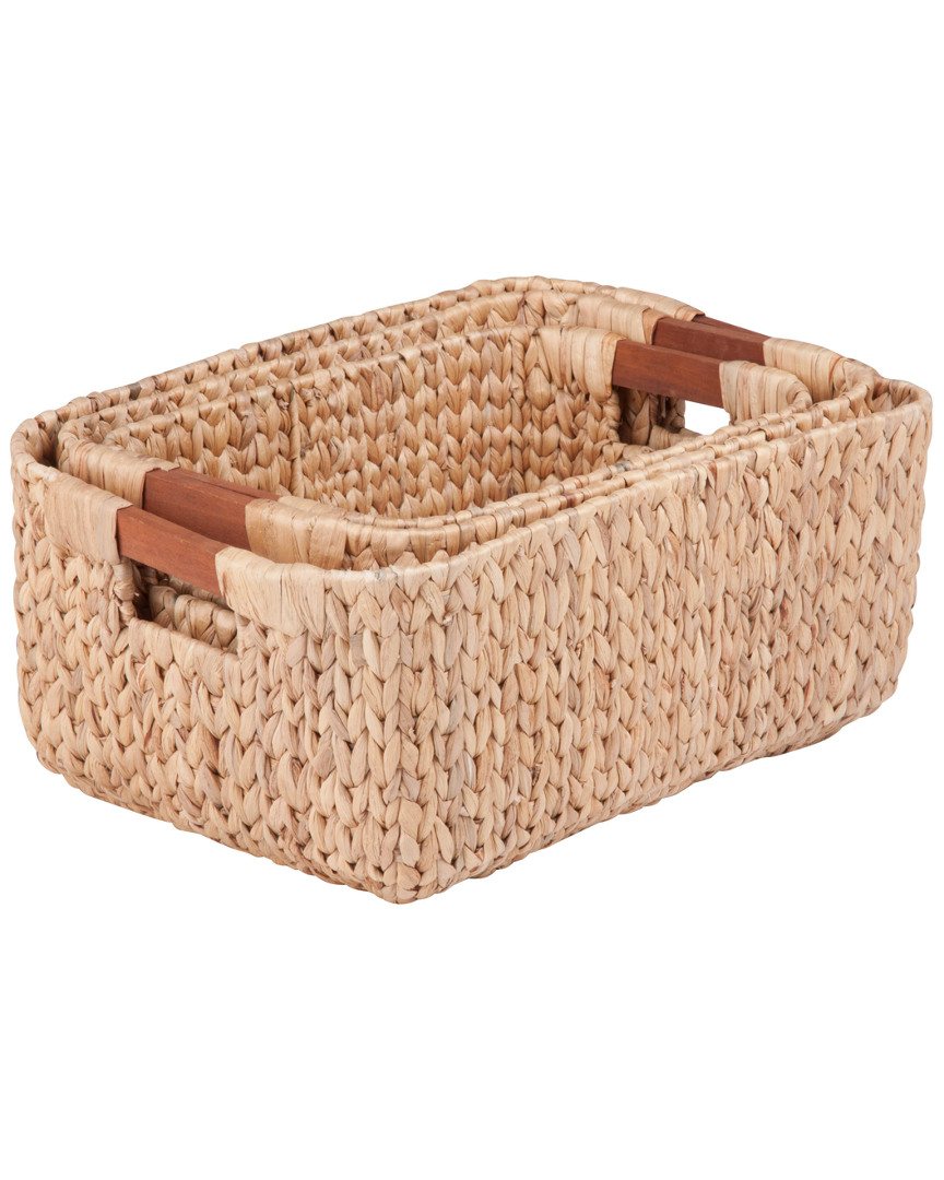 Honey-can-do Set Of 3 Rectangular Baskets In Nocolor