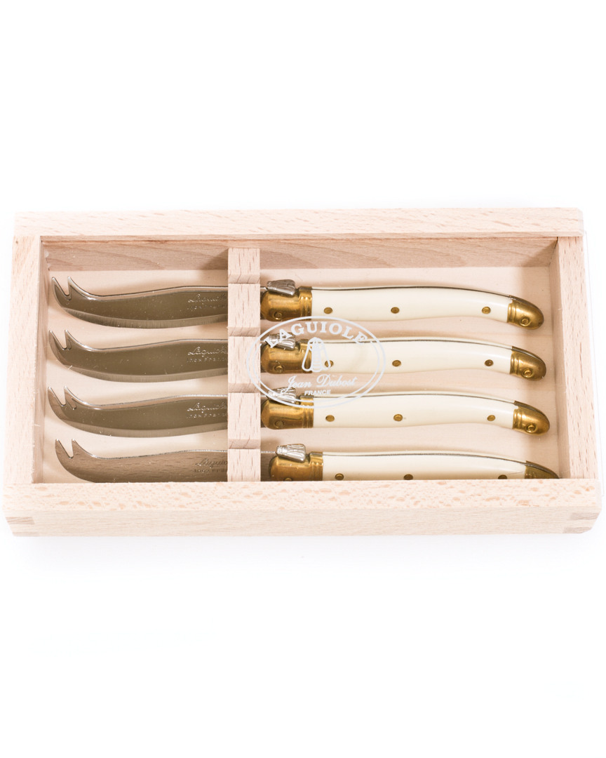 JEAN DUBOST LAGUIOLE SET OF 4 CHEESE KNIVES