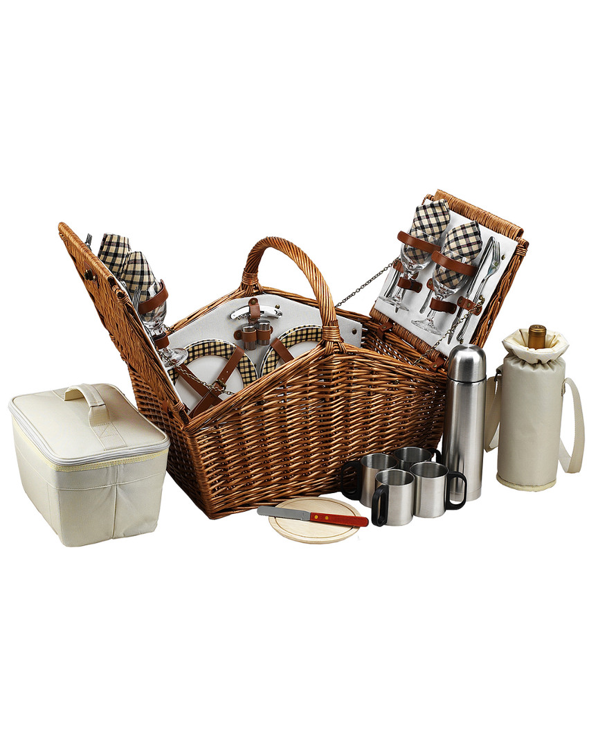 PICNIC AT ASCOT PICNIC AT ASCOT HUNTSMAN BASKET FOR 4 WITH COFFEE SERVICE