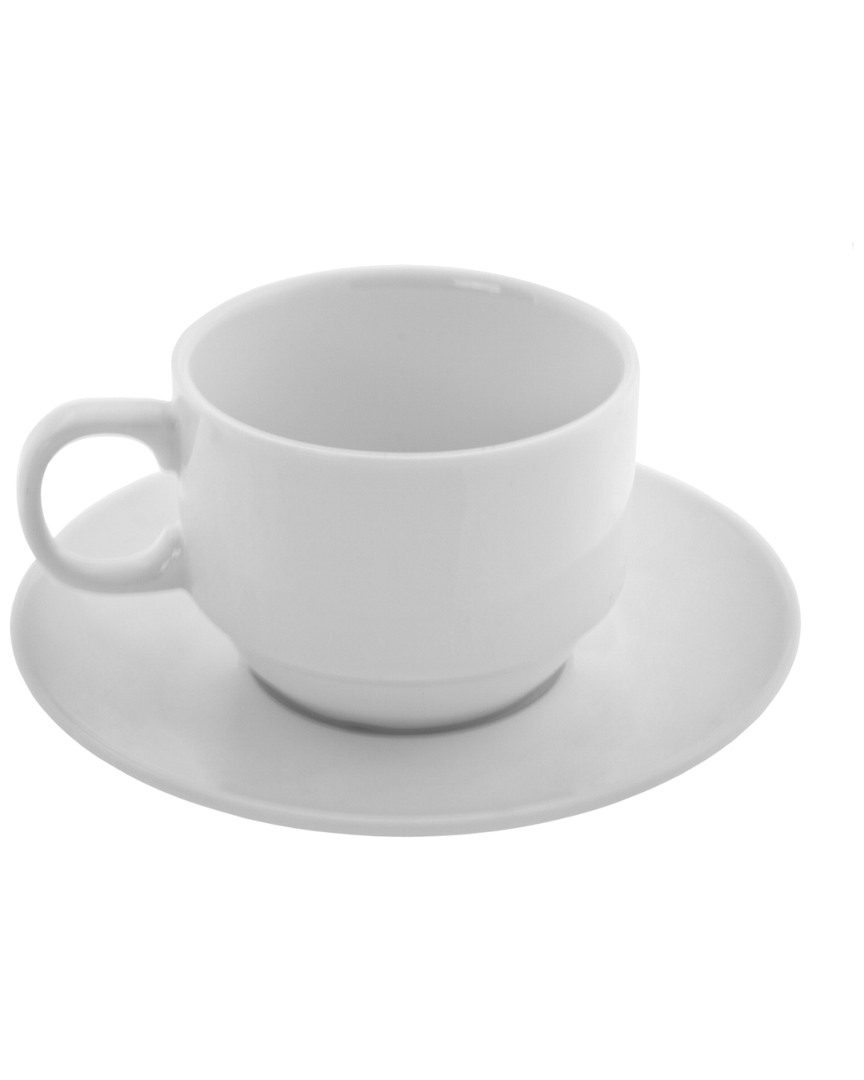 Ten Strawberry Street Set Of Six 6oz Tea Cups & Saucers