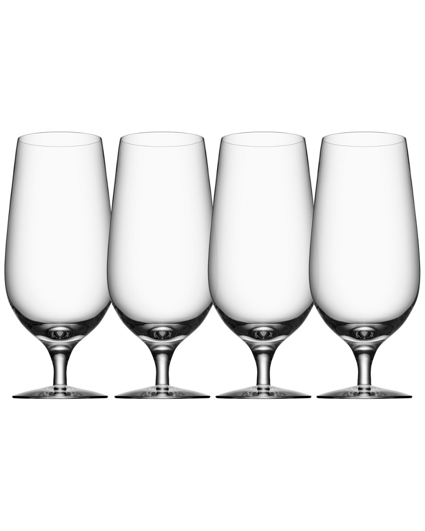 Orrefors Set Of 4 Lager Glasses
