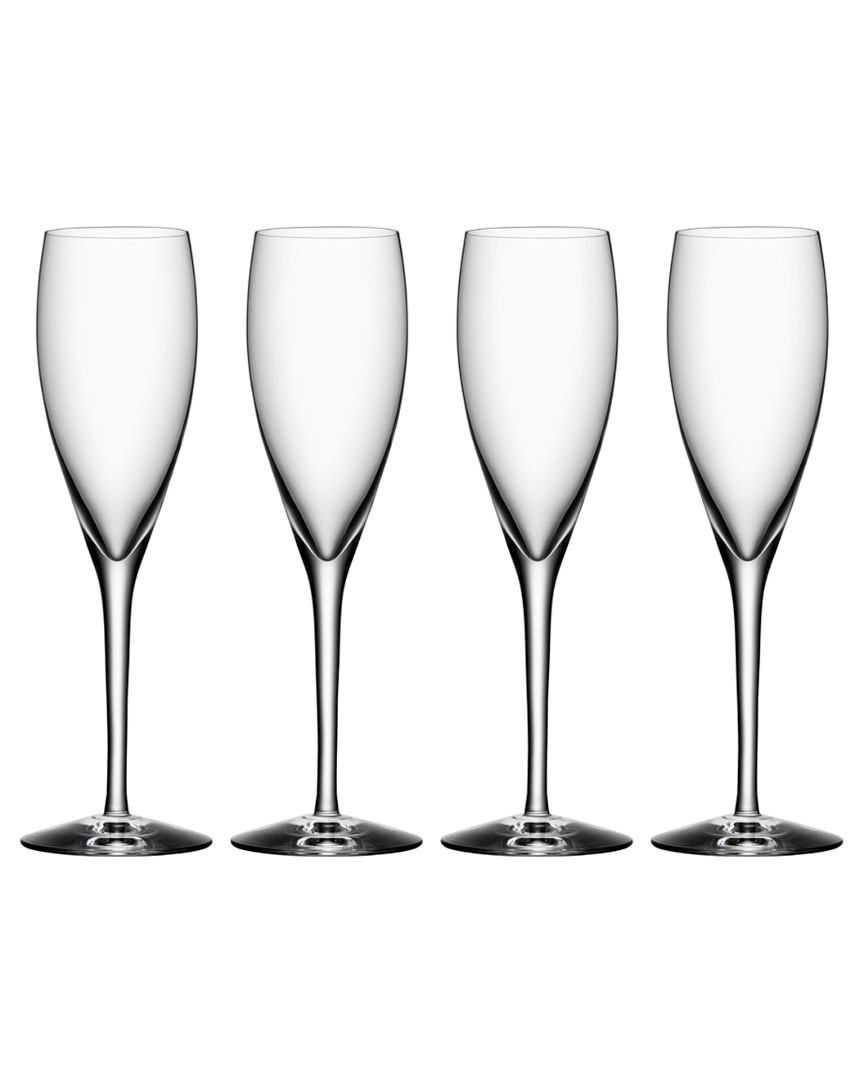 Orrefors More Set Of 4 Champagne Glasses