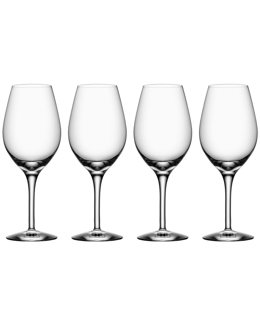 Orrefors Set Of 4 More Wine Xl Glasses