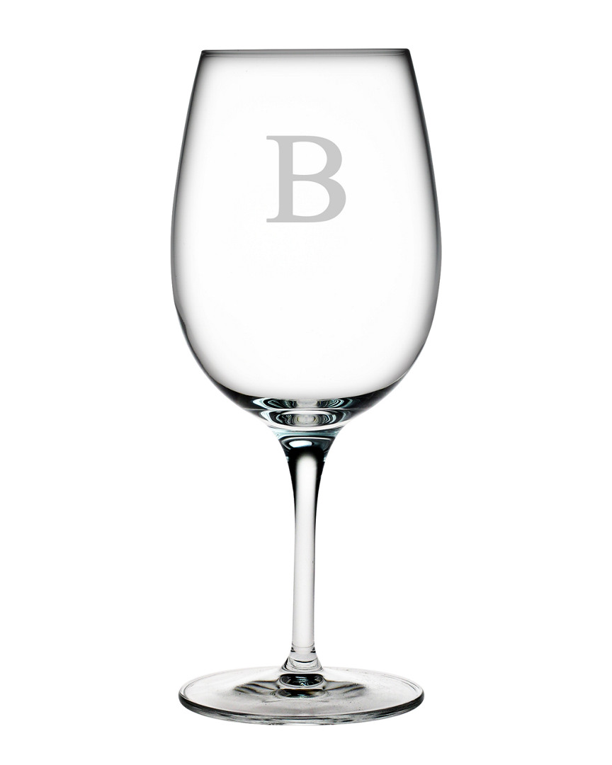 Shop Susquehanna Glass Monogrammed Set Of Four Luigi Bormoli Block Wine Glass Monogrammedes, (a-z)
