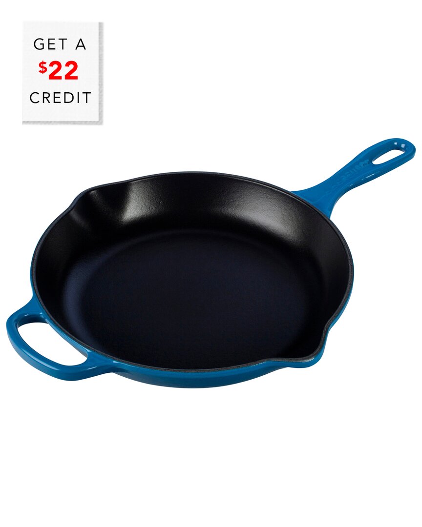 LE CREUSET 10.25IN SIGNATURE IRON HANDLE SKILLET WITH $22 CREDIT