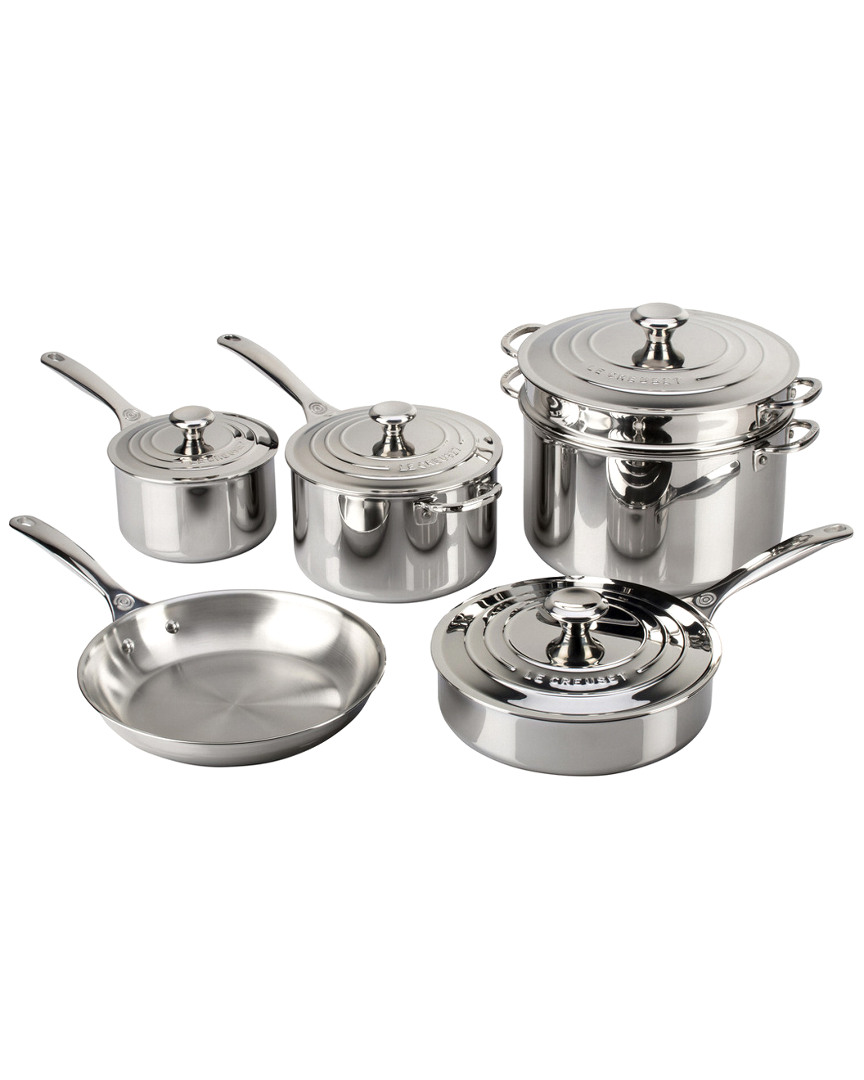 Le Creuset Stainless Cookware 10Pc Set