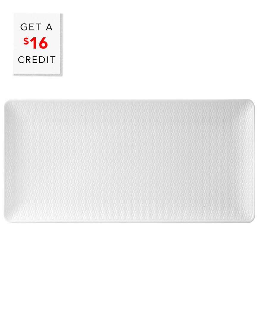 Wedgwood Gio Rectangular Serving Tray With $16 Credit In Nocolor