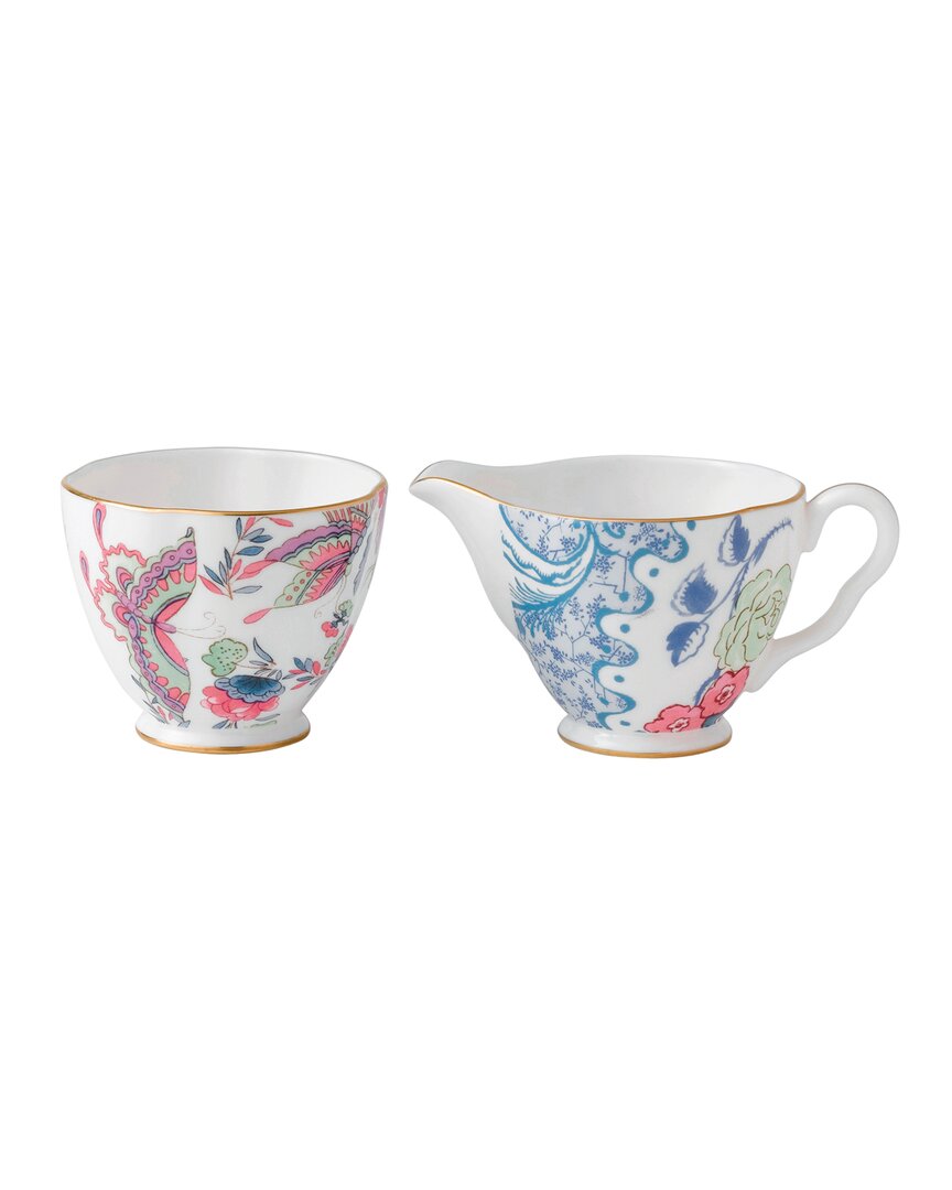 Wedgwood Butterfly Bloom Fine Bone China Sugar Bowl And Cream Jug