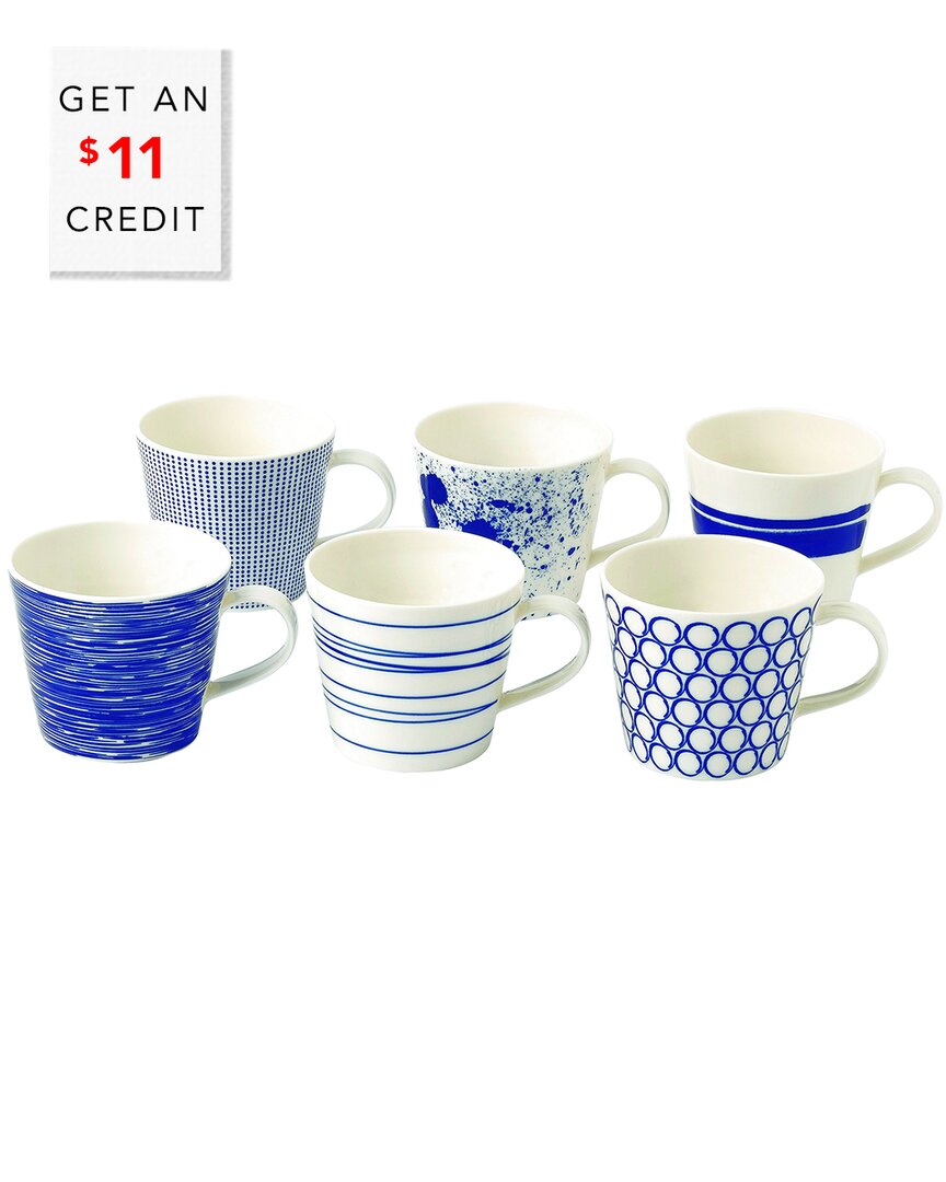 Royal Doulton Set Of 6 Pacific Porcelain Mugs
