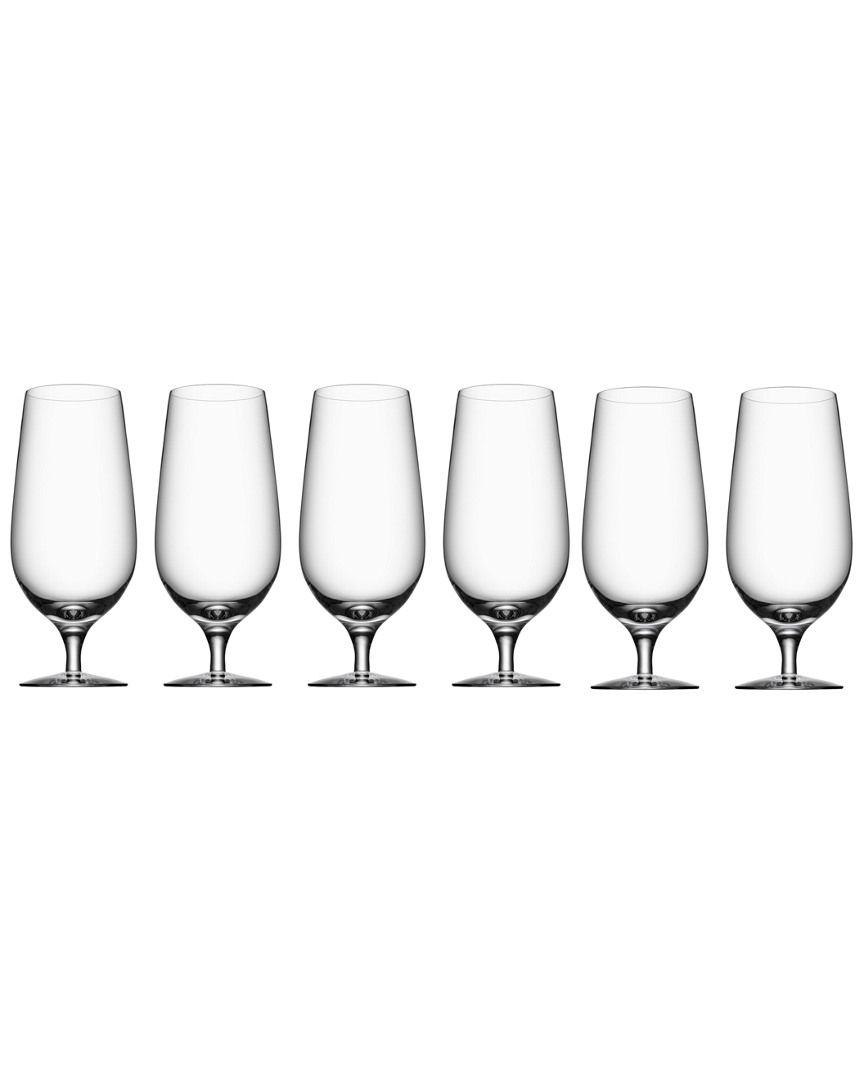 Kosta Boda Orrefors Set Of Six Beer Lager Glasses