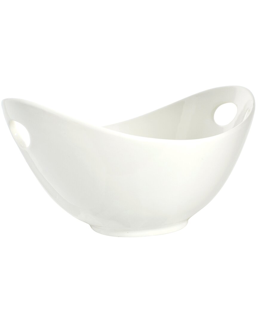 Ten Strawberry Street Curve Bowl In White