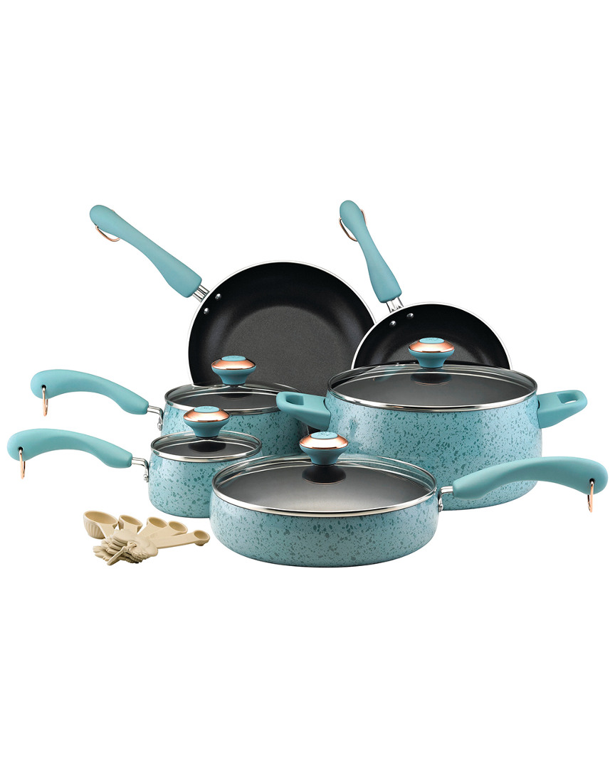 PAULA DEEN PAULA DEEN SIGNATURE COLLECTION PORCELAIN NONSTICK 15-PIECE COOKWARE SET