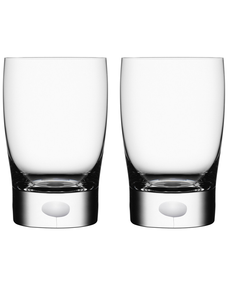 Orrefors Set Of 2 Intermezzo Satin Tumbler