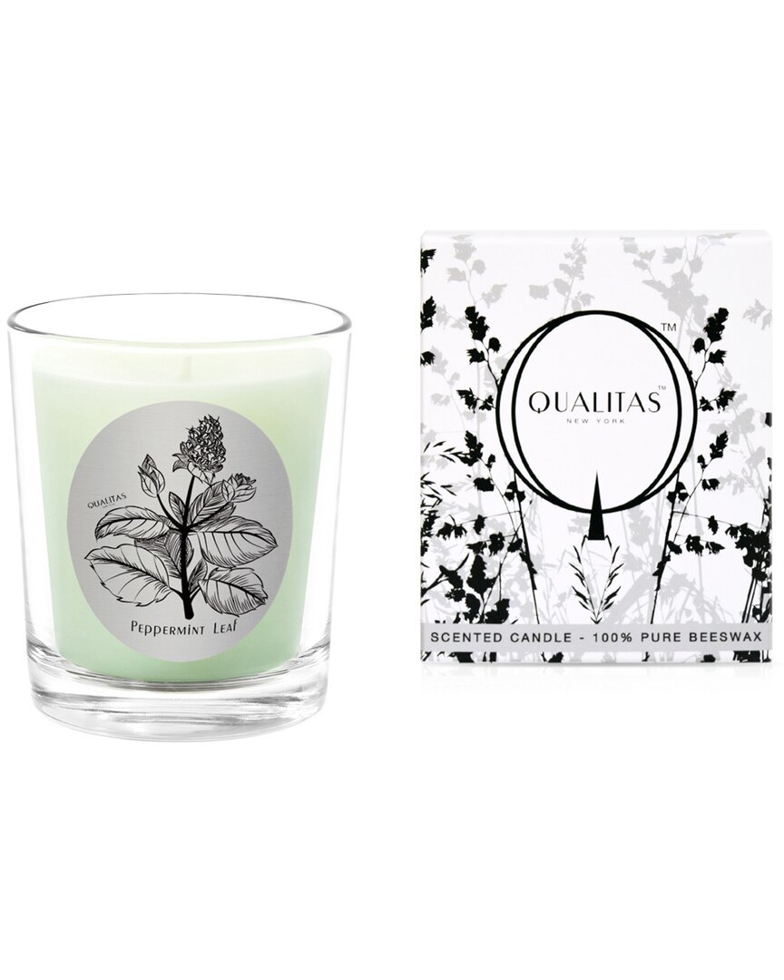 Qualitas Peppermint Leaf 6.5oz Beeswax Candle