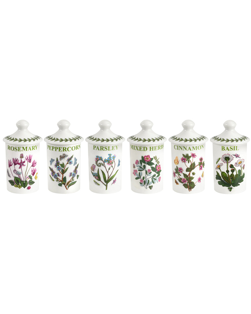 Portmeirion Botanic Garden Set Of 6 Spice Jars
