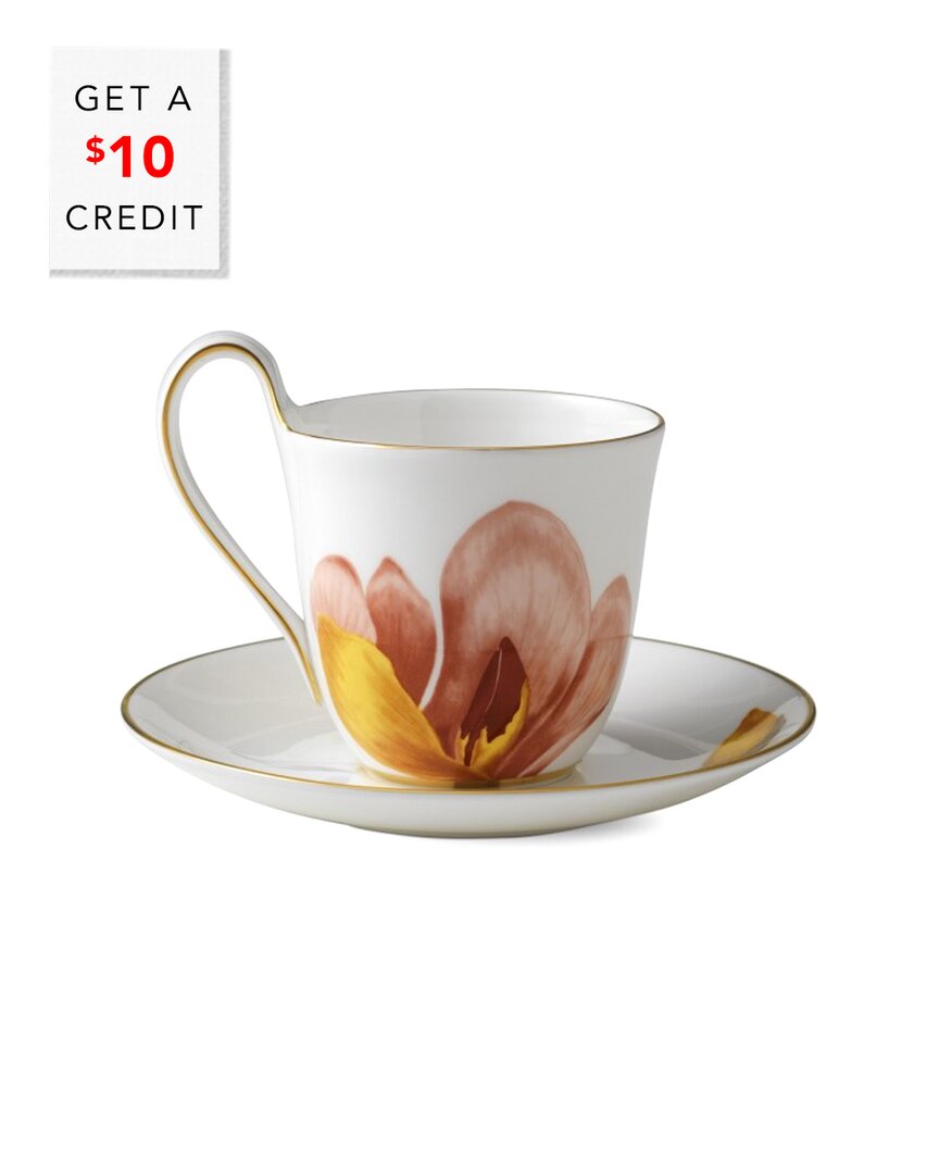 Royal Copenhagen 8.5oz Flora Magnolia Cup & Saucer With $10 Credit
