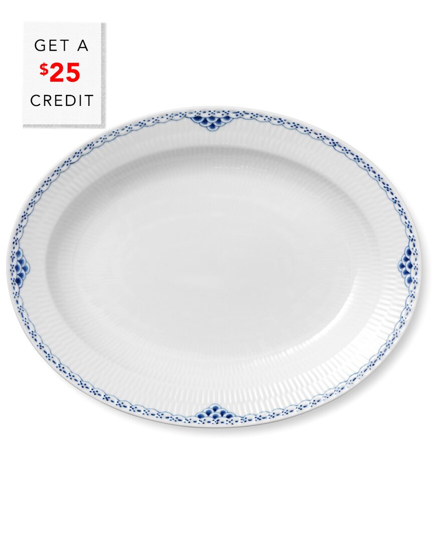 Shop Royal Copenhagen 14.25in Princess Oval Large Platter With $25 Credit
