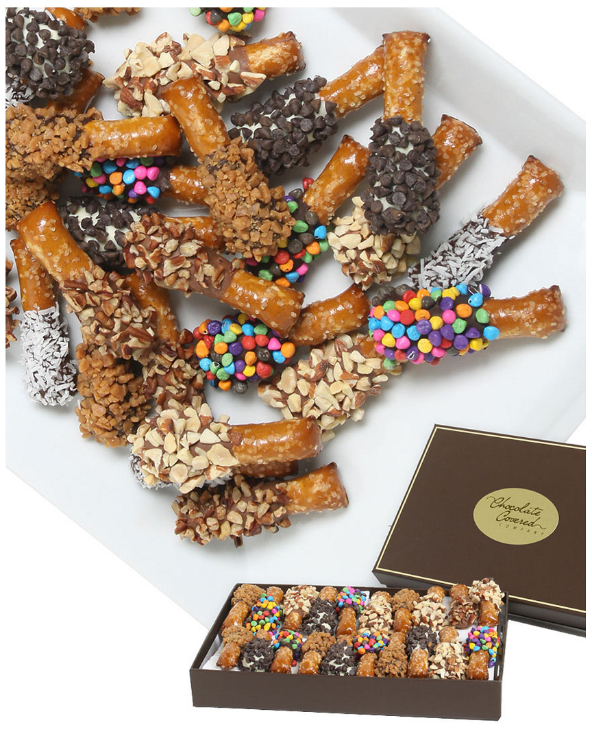 Chocolate Covered Company 24pc Belgian Chocolate Dipped Mini-pretzels Gift Box