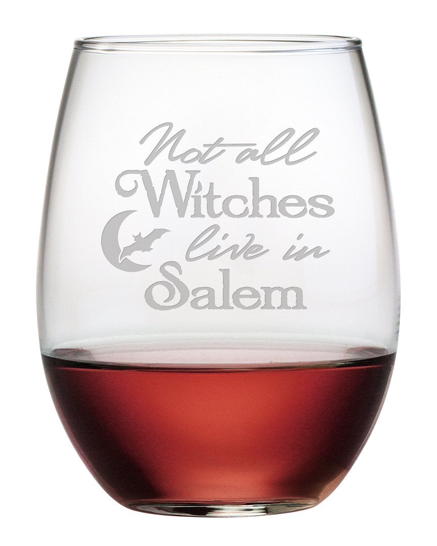 Susquehanna Set Of 4 Not All Witches Stemless Wine Glasses