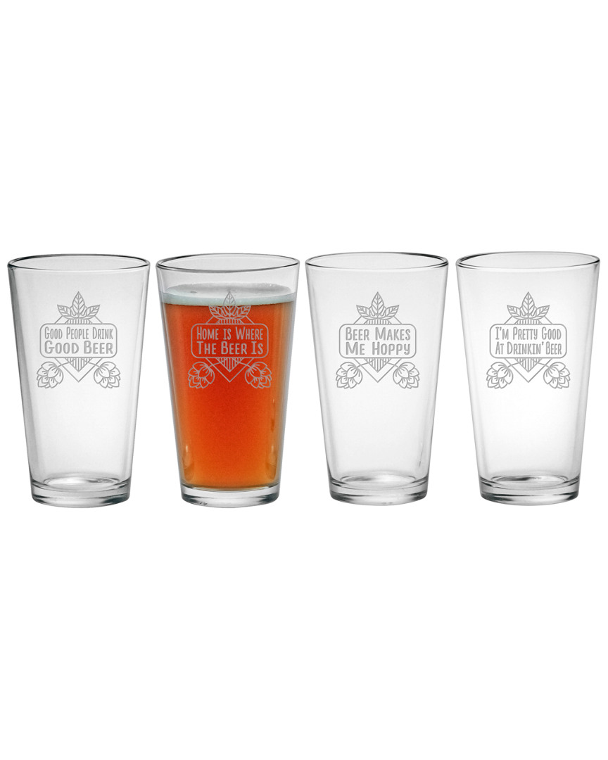 Susquehanna Set Of Four 16oz Good Beer Pint Glasses