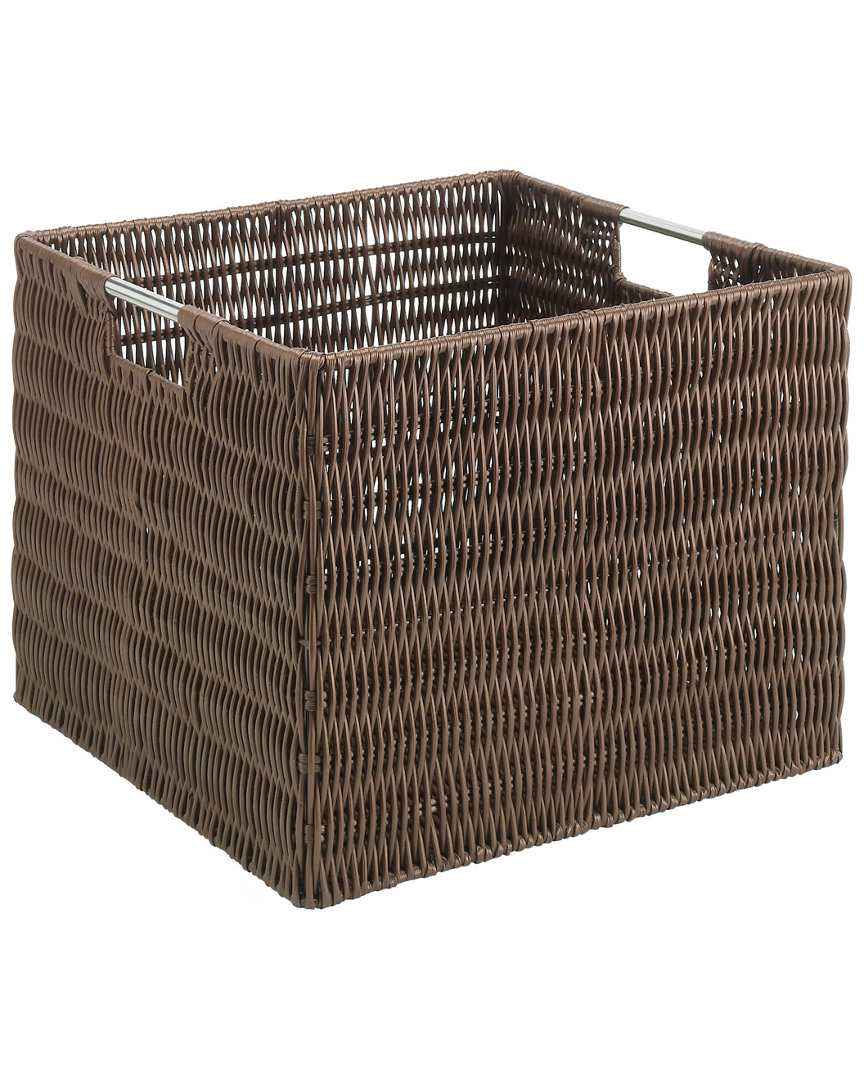 Whitmor Rattique Storage Crate In Brown