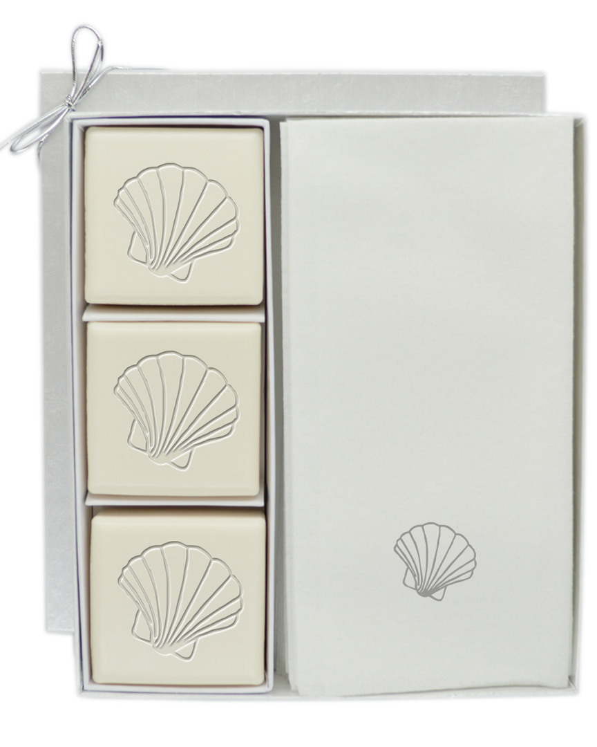 Carved Solutions Eco-luxury Scallop 15pc Soap & Towel Set