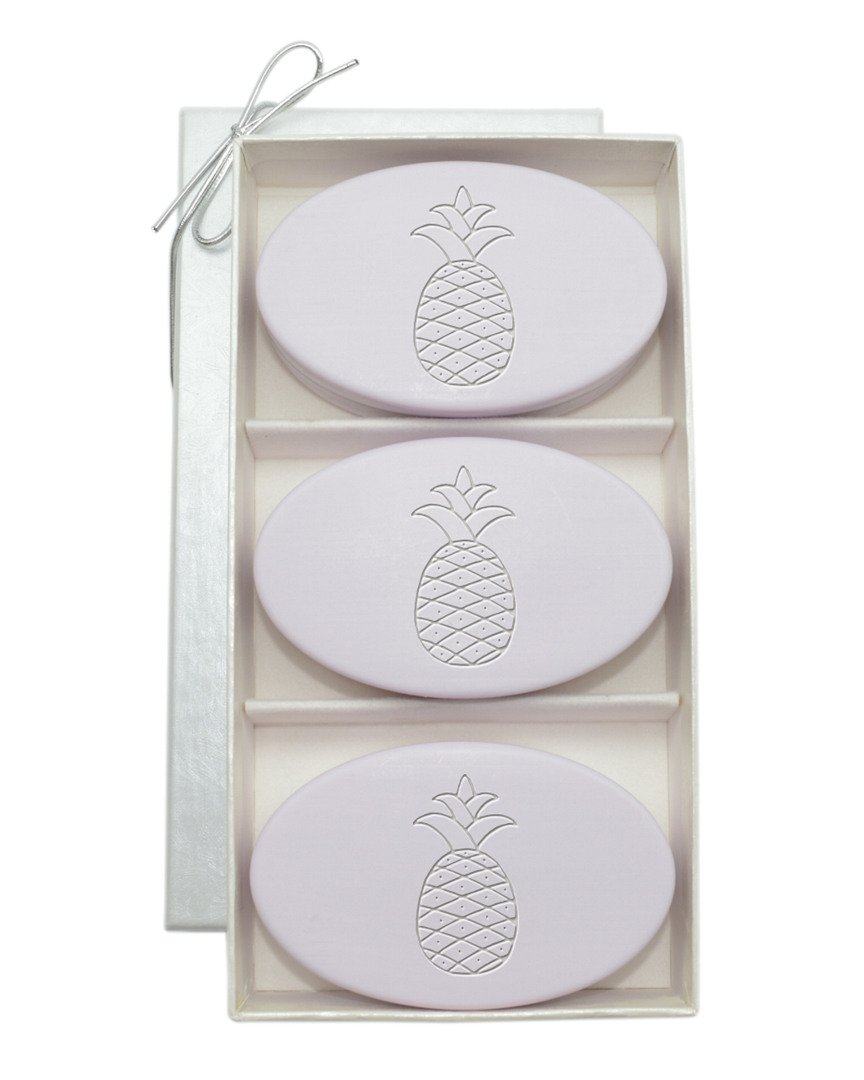 Shop Carved Solutions Pineapple Signature Spa Trio Lavender 3 Soap Bars