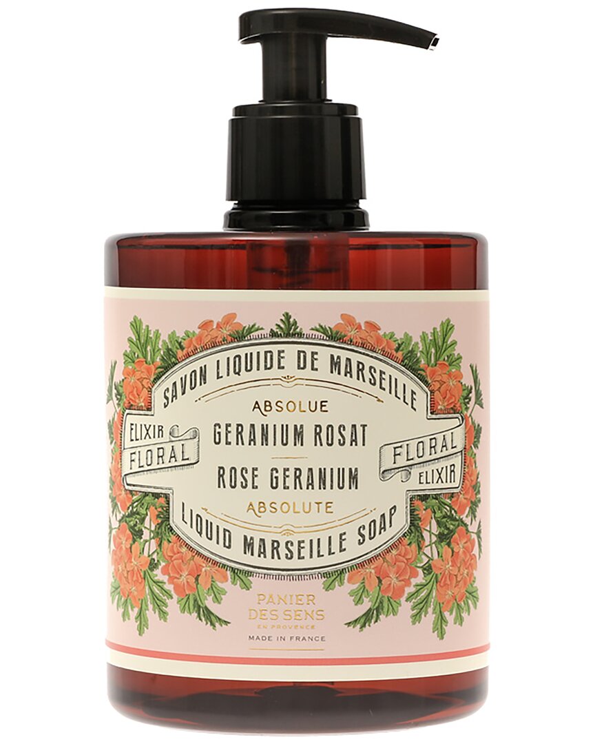 Panier Des Sens Rose Geranium Liquid Marseille Soap 16.9 Fl.oz & Extra-gentle  Soap 5.3oz