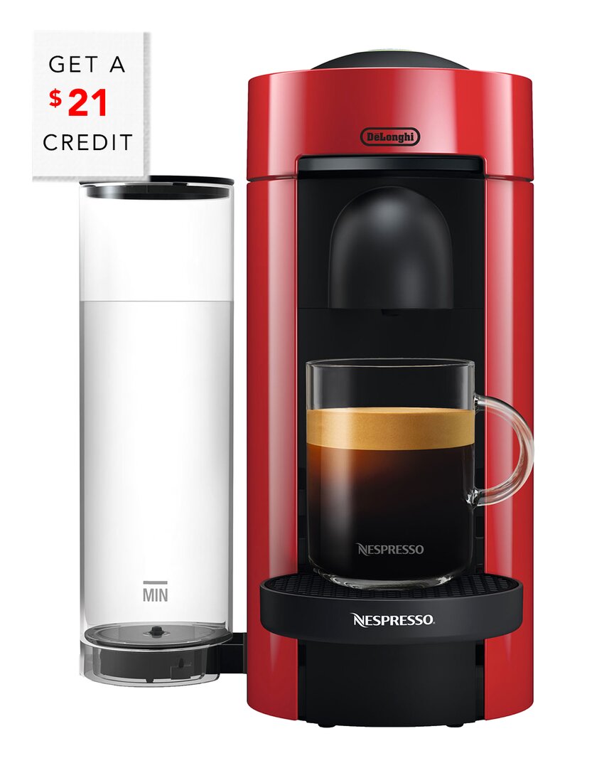 DELONGHI DE'LONGHI NESPRESSO VERTUO PLUS COFFEE & ESPRESSO SINGLE SERVE MACHINE WITH $21 CREDIT
