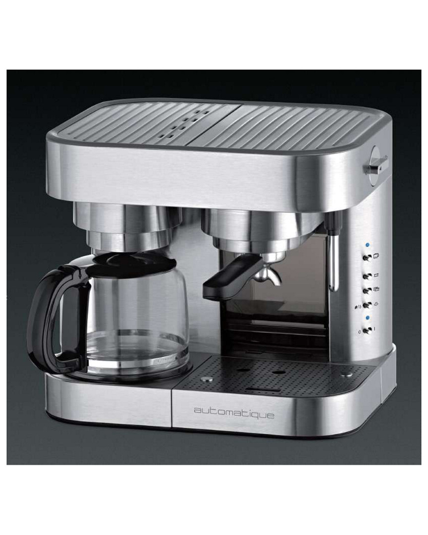 Dualit Espressione Combination Espresso Machine & 10-cup Drip Coffeemaker In Metallic