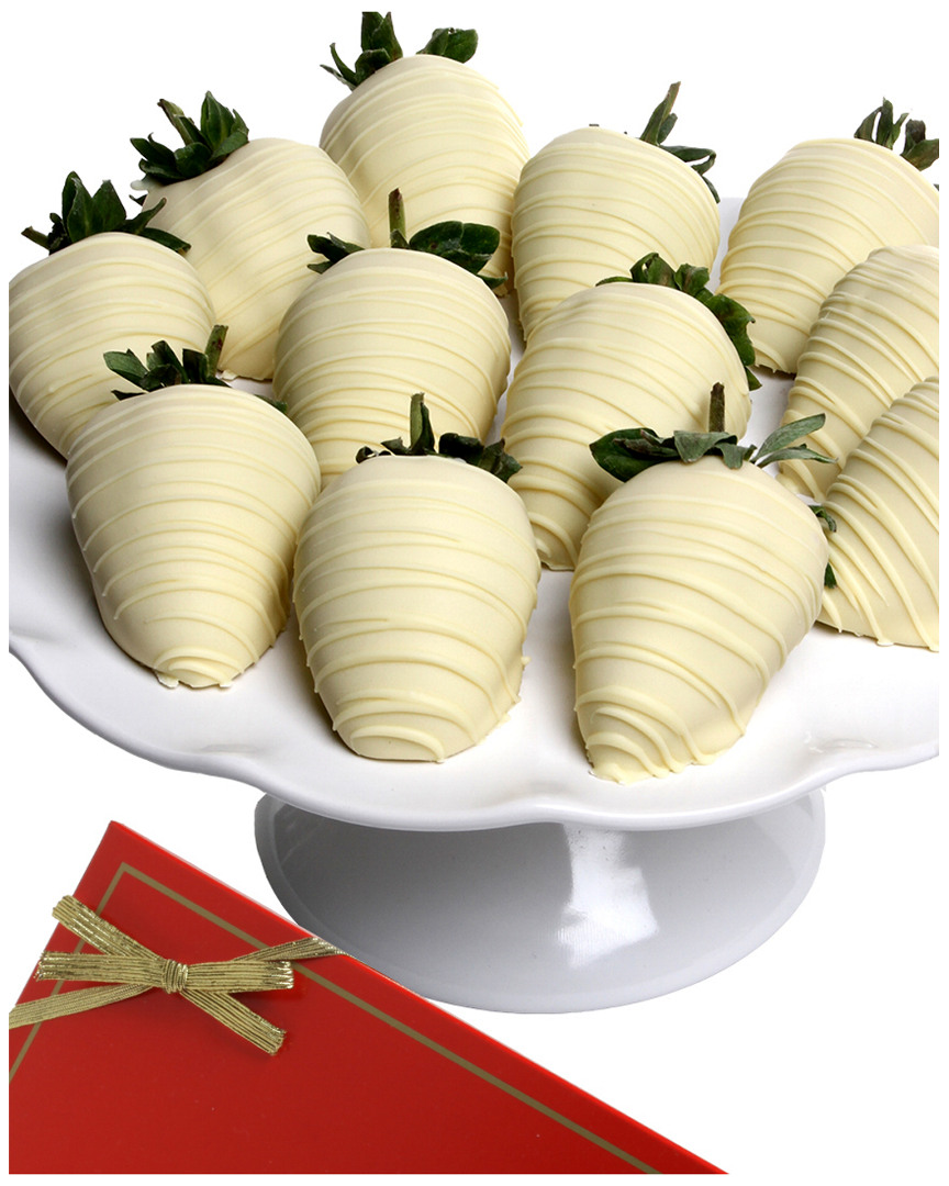 Chocolate Covered Company 12pc Belgian White Chocolate Covered Strawberry Set