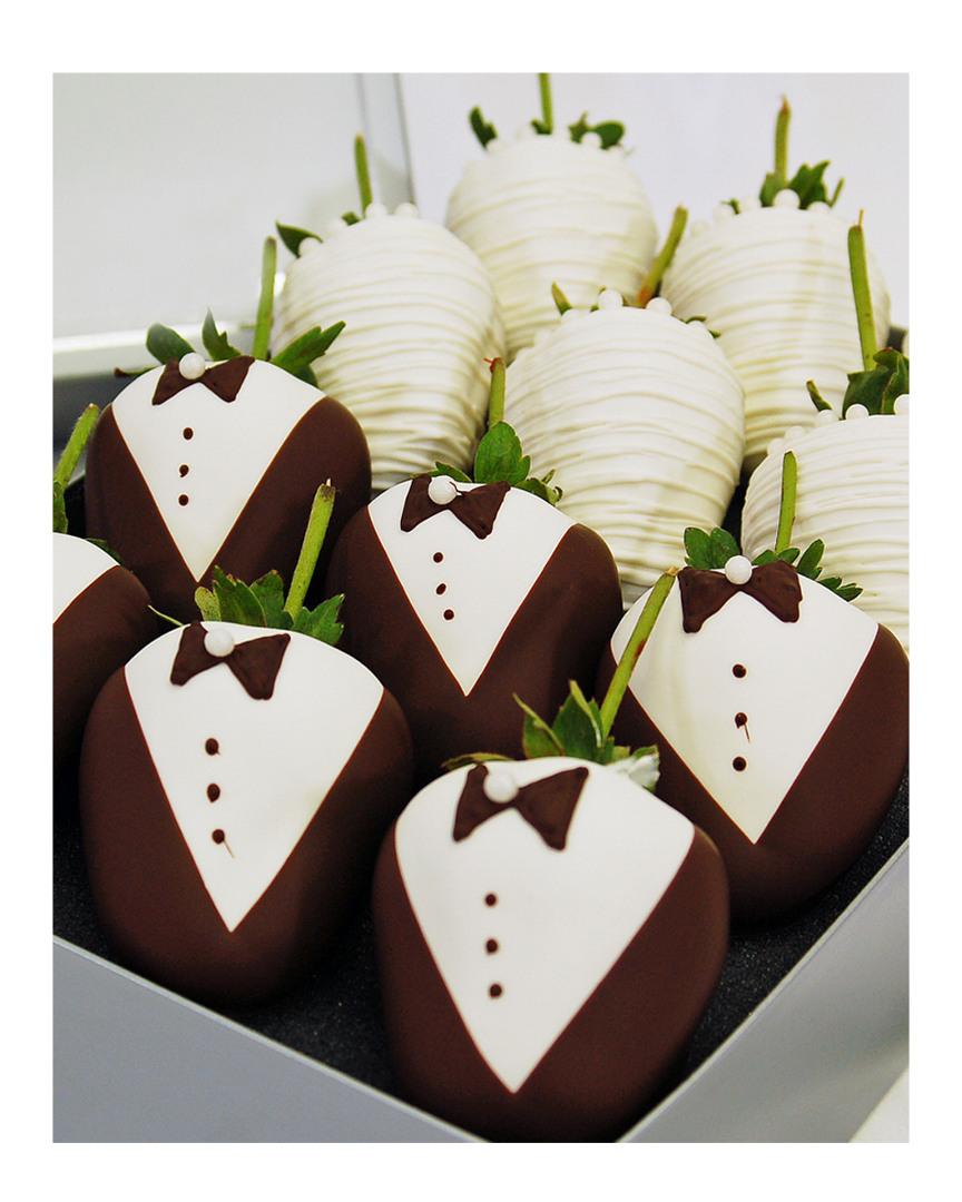 CHOCOLATE COVERED COMPANY CHOCOLATE COVERED COMPANY SET OF 12 WEDDING BELGIAN CHOCOLATE COVERED STRAWBERRIES