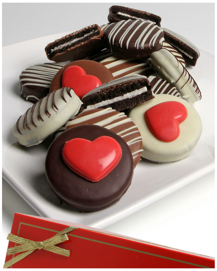 Chocolate Covered Company 12pc Valentine's Day Belgian Chocolate Oreo Cookies