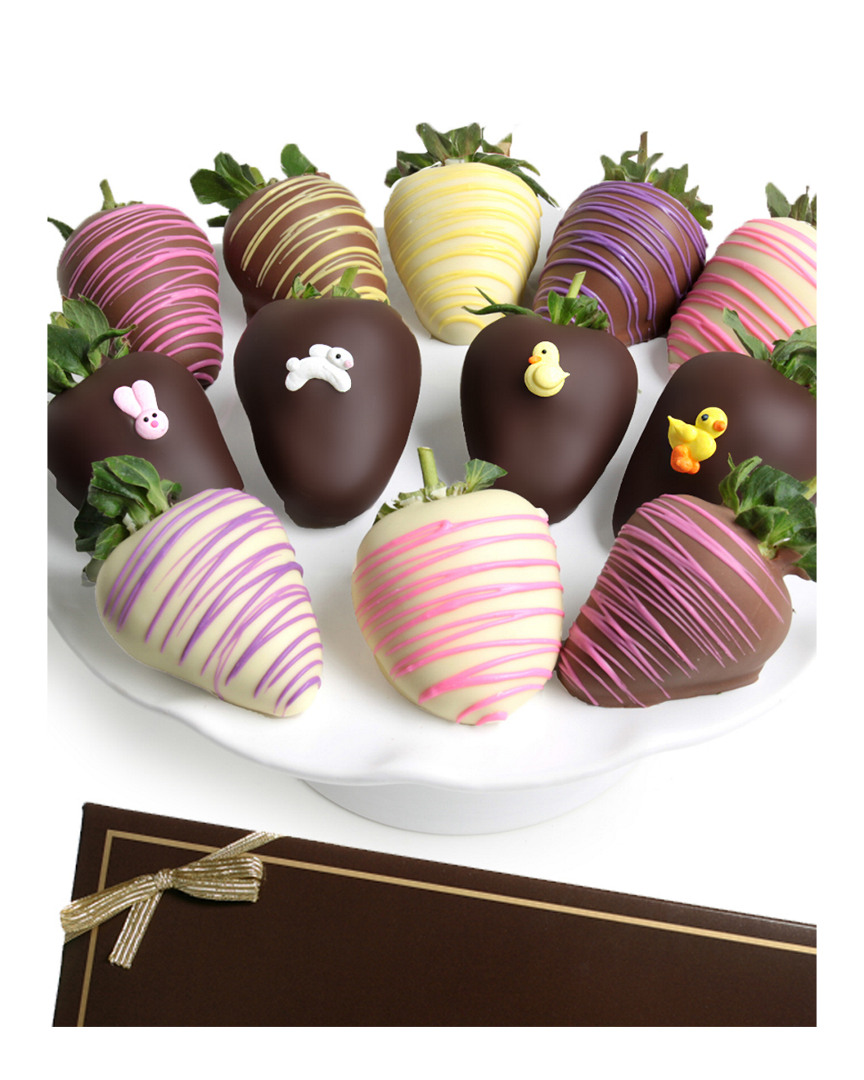 Chocolate Covered Company Easter Decorated Belgian Chocolate Covered Strawberries