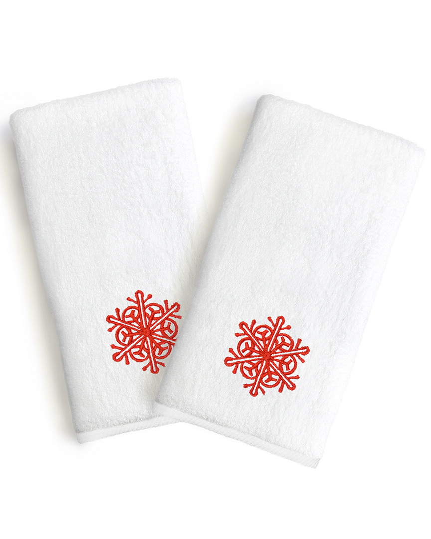 Linum Home Textiles Set Of 2 Embroidered Luxury Hand Towels