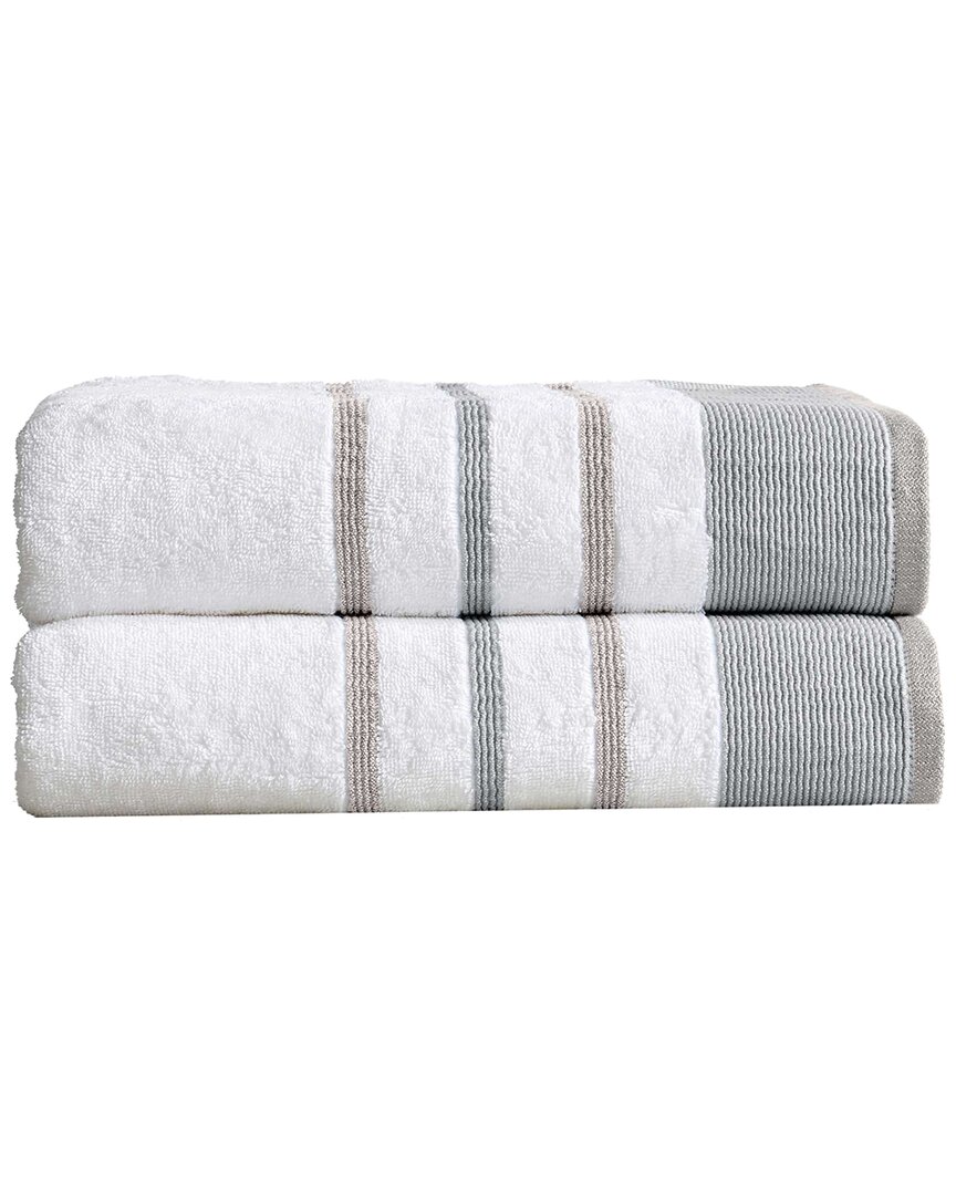 Linery & Co Luxury Cotton Decorative Towel Set In White