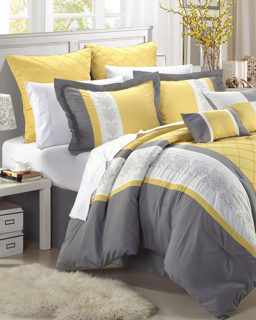 Chic Home Bryce Embroidered Comforter Set